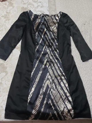 Vestido Fórmula Joven Negro/Multicolor