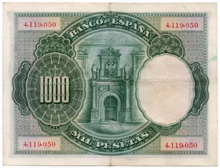Lote 5 billetes 25-50-100-500 y 1000 Pesetas