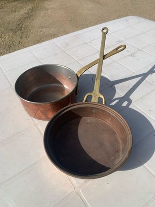 Set 2 Padelle Rame Antiche
