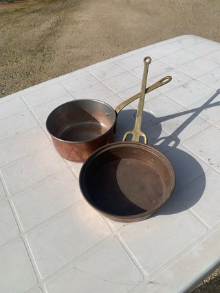 Set 2 Padelle Rame Antiche