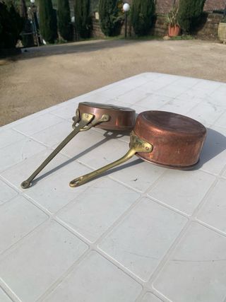 Set 2 Padelle Rame Antiche