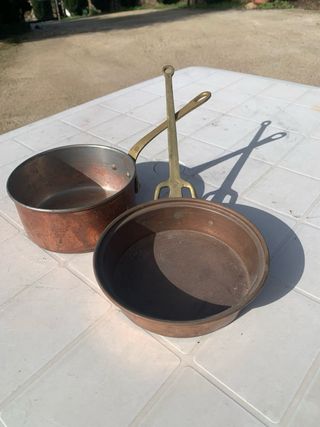 Set 2 Padelle Rame Antiche