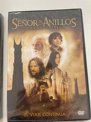 La trilogia del seńor de los anillos en DVD. 8€