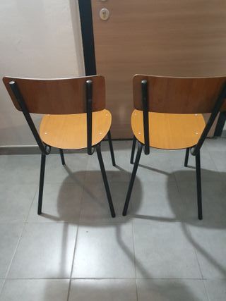 Sedie Salvarani in legno e metallo