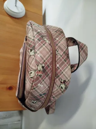 Mochila pequeña cuadros perros