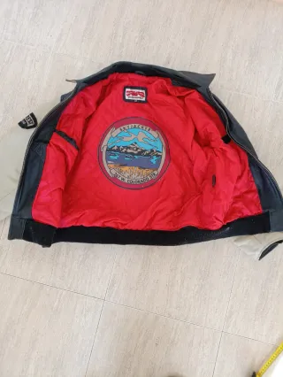 Cazadora universitaria cuero auténtico XXXL medida