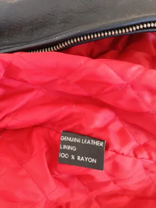 Cazadora universitaria cuero auténtico XXXL medida