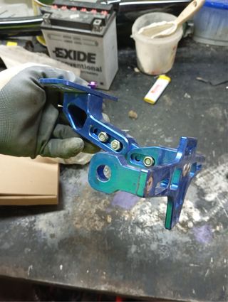 Porta matrícula moto universal azul