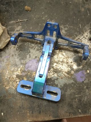 Porta matrícula moto universal azul