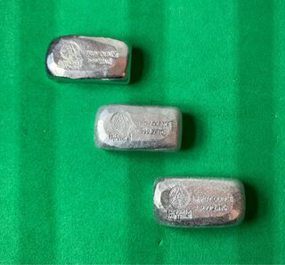 L#562 Tres Lingotes de zinc puro .999