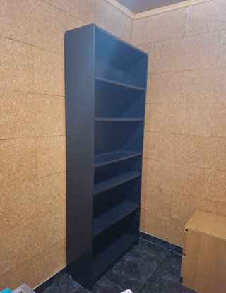 Librería Billy Ikea Negro/Marrón Madera
