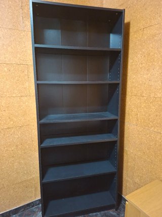 Librería Billy Ikea Negro/Marrón Madera