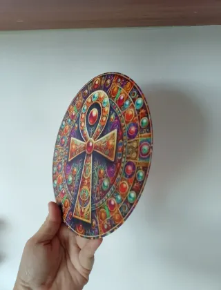 Placa Cruz Egipcia Ankh 20cm