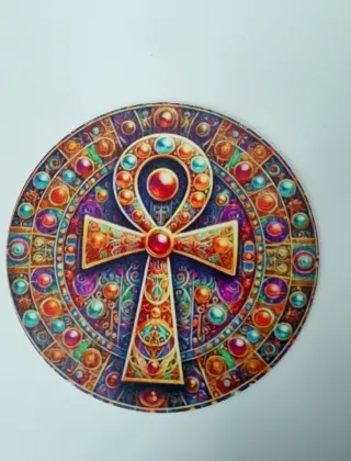 Placa Cruz Egipcia Ankh 20cm