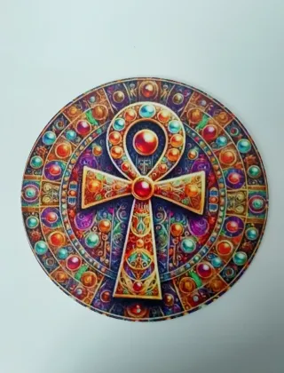 Placa Cruz Egipcia Ankh 20cm