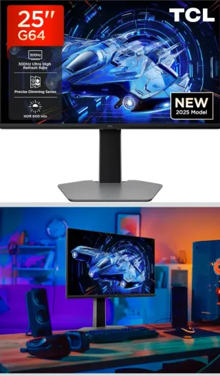 Monitor TCL 25" QD-Mini-LED Gaming FHD de 300Hz
