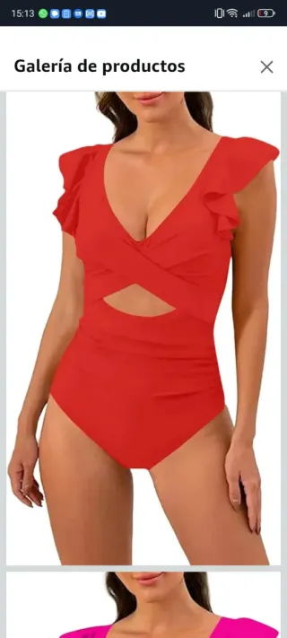 Bañador rojo talla L