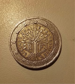 Moneda de dos euros, árbol de la vida del 2001.