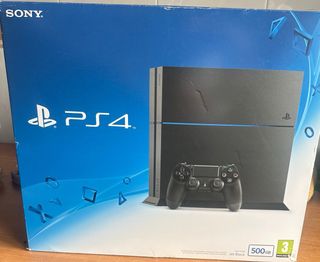 PS4 Slim Negra + 2 Mandos + Cables