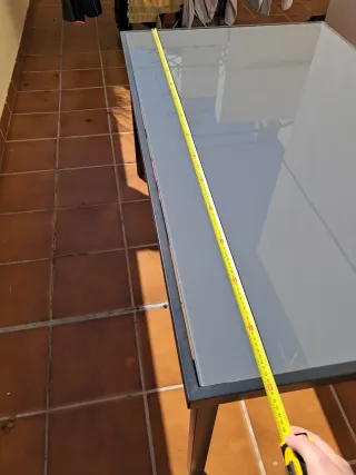 Mesa de terraza apta para exterior.1,50mx0,90