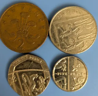 4 Monedas Reino Unido 2p, 5p, 10p, 20p