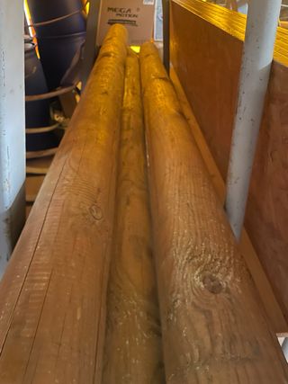 Palo madera maciza autoclave exterior