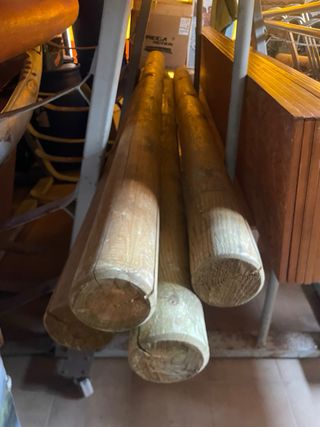 Palo madera maciza autoclave exterior