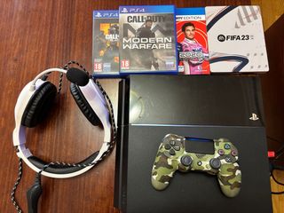 PS4 (PlayStation 4 128gb) + Juegos y Auriculares