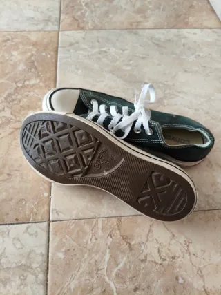 Converse Verdes Talla 38 Originales negros usados