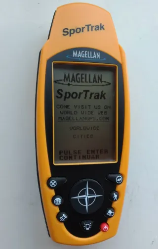 Navegador Magellan sportrak gps portatil amarillo