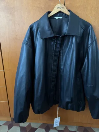 Zara giacca biker pelle taglia L giubbino uomo mod