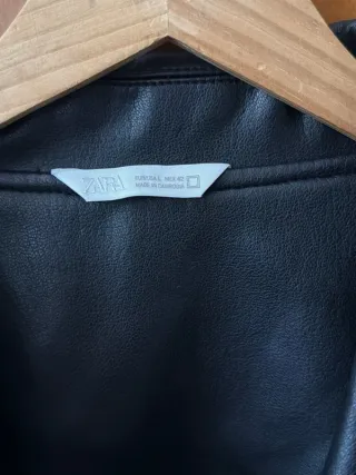 Zara giacca biker pelle taglia L giubbino uomo mod