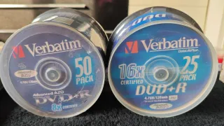 Lotto 75 DVD+RW Verbatim 4.7GB (50pz 8x + 25pz 16x