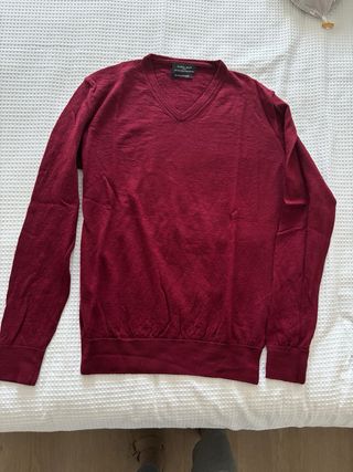 Pack de jersey de punto cuello pico verde y granat