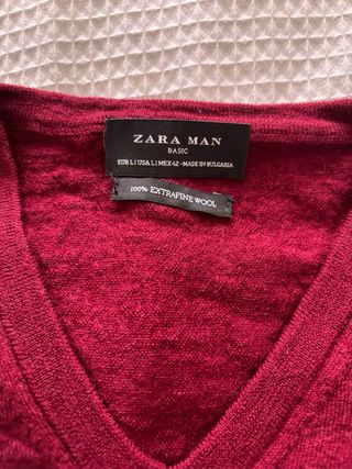 Pack de jersey de punto cuello pico verde y granat