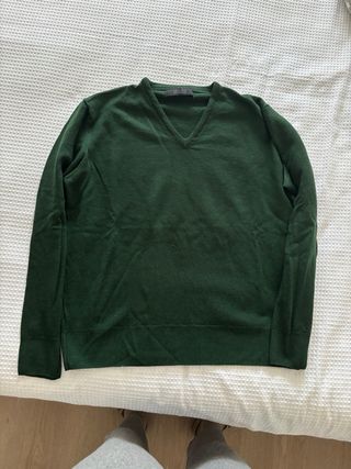 Pack de jersey de punto cuello pico verde y granat