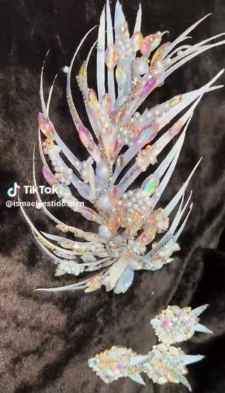 Vestido Isma Fernández Azul  de novia