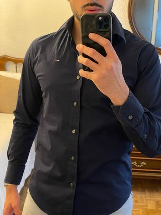 Camisa Tommy Hilfiger Hombre Talla S Azul