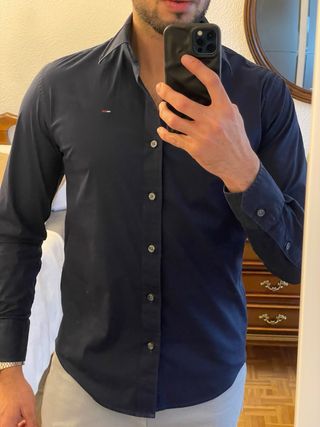Camisa Tommy Hilfiger Hombre Talla S Azul