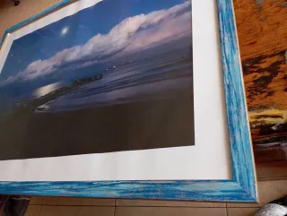 Quadro con foto mare e nuvole