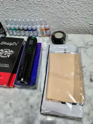 Kit maquina de tatuaje inalámbrica