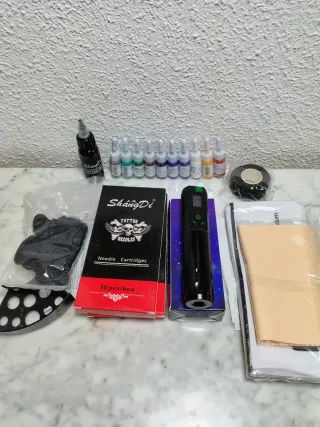 Kit maquina de tatuaje inalámbrica