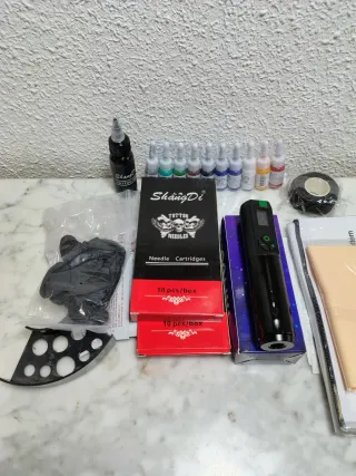 Kit maquina de tatuaje inalámbrica