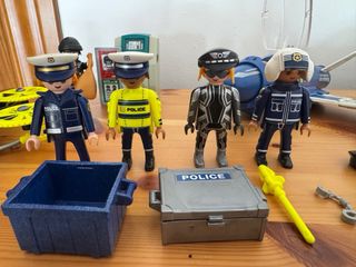 Playmobil Policía Avión Coche Moto Dron personajes