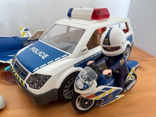 Playmobil Policía Avión Coche Moto Dron personajes