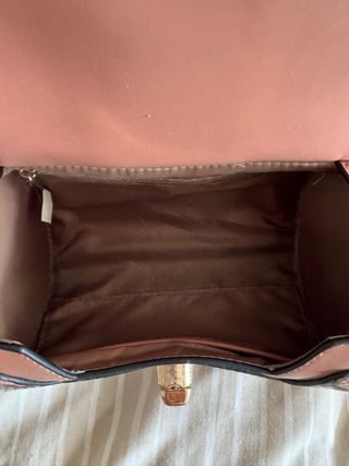 Bolso estampado serpiente dorado y rosa