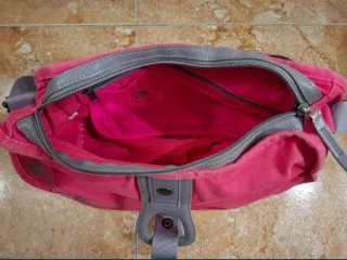 Mala Nike ombro/tiracolo rosa e cinza