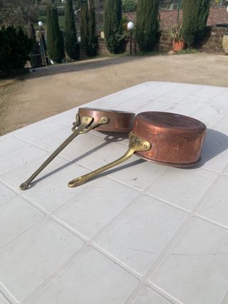 Set Padelle Rame Antiche Collezionismo