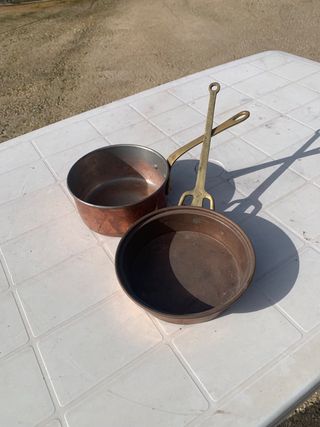 Set Padelle Rame Antiche Collezionismo
