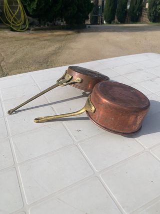 Set Padelle Rame Antiche Collezionismo